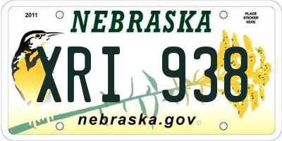 NE license plate XRI938