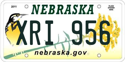 NE license plate XRI956