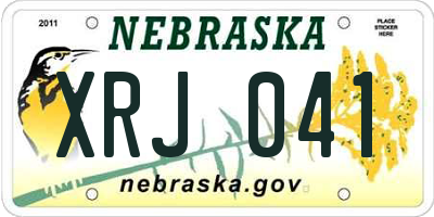 NE license plate XRJ041