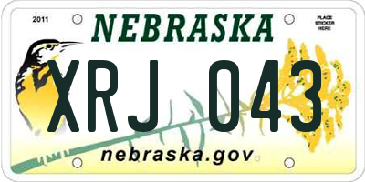 NE license plate XRJ043