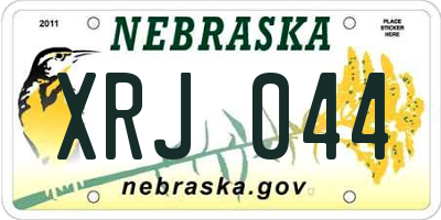 NE license plate XRJ044