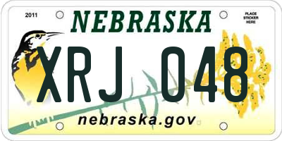 NE license plate XRJ048