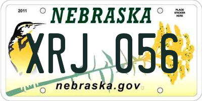 NE license plate XRJ056