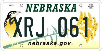 NE license plate XRJ061