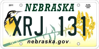 NE license plate XRJ131