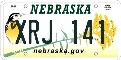 NE license plate XRJ141