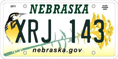 NE license plate XRJ143