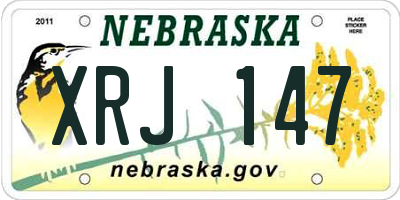 NE license plate XRJ147
