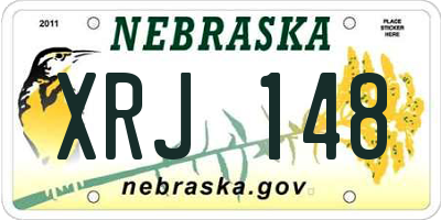 NE license plate XRJ148