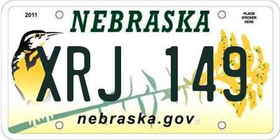 NE license plate XRJ149