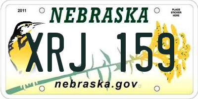 NE license plate XRJ159