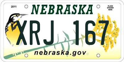 NE license plate XRJ167
