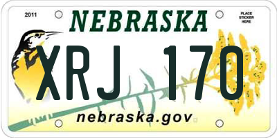 NE license plate XRJ170
