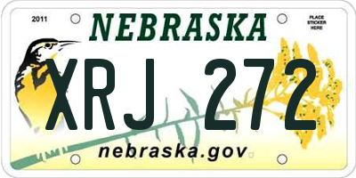 NE license plate XRJ272