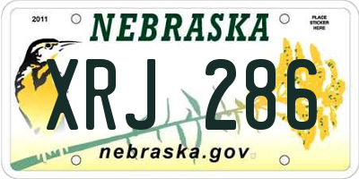 NE license plate XRJ286
