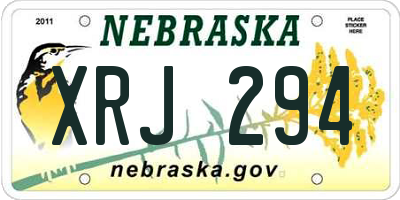 NE license plate XRJ294