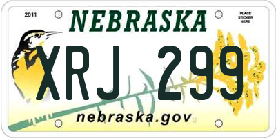 NE license plate XRJ299