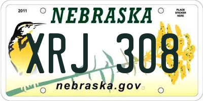 NE license plate XRJ308