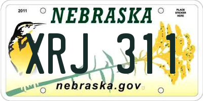 NE license plate XRJ311