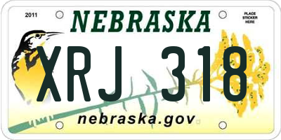 NE license plate XRJ318