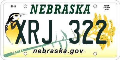 NE license plate XRJ322