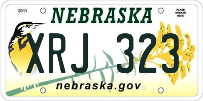 NE license plate XRJ323