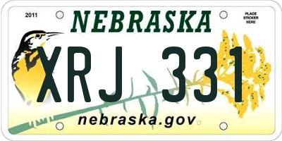 NE license plate XRJ331