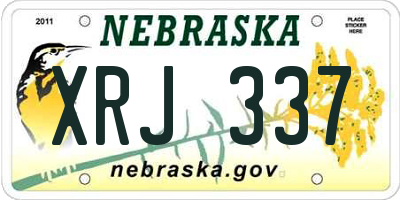 NE license plate XRJ337
