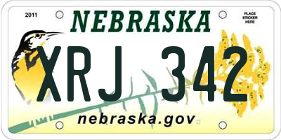 NE license plate XRJ342