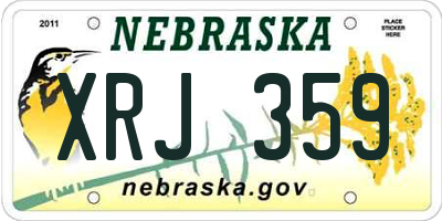 NE license plate XRJ359