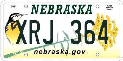 NE license plate XRJ364