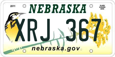 NE license plate XRJ367