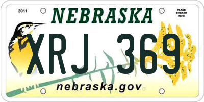 NE license plate XRJ369