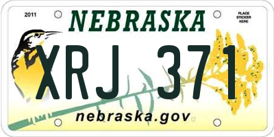 NE license plate XRJ371