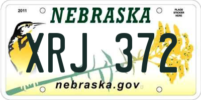 NE license plate XRJ372