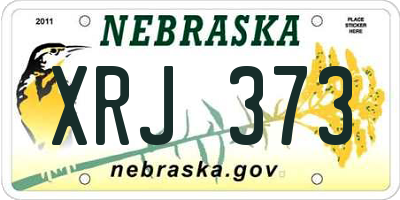 NE license plate XRJ373