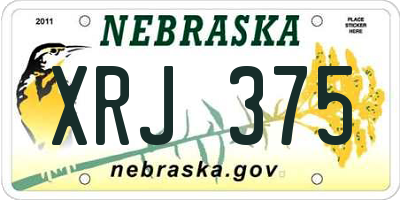 NE license plate XRJ375