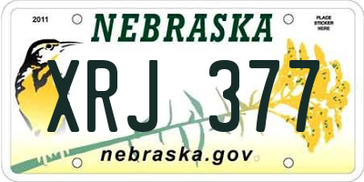 NE license plate XRJ377