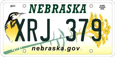 NE license plate XRJ379