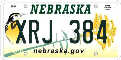 NE license plate XRJ384