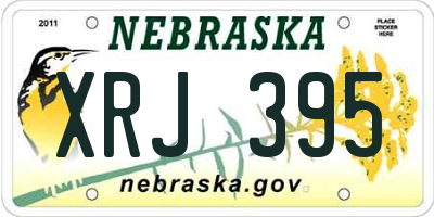 NE license plate XRJ395