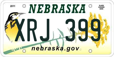 NE license plate XRJ399