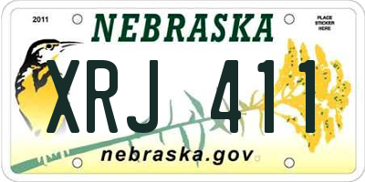 NE license plate XRJ411