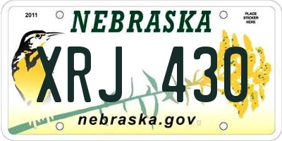 NE license plate XRJ430
