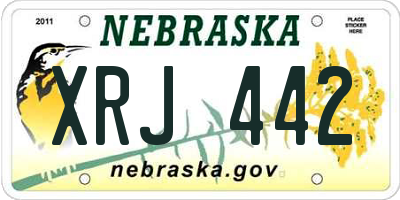 NE license plate XRJ442