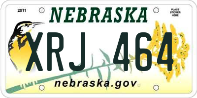 NE license plate XRJ464