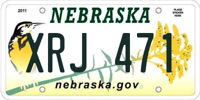 NE license plate XRJ471