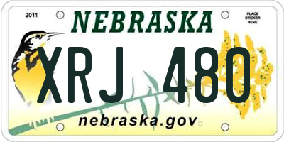 NE license plate XRJ480