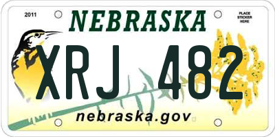 NE license plate XRJ482