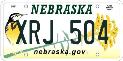 NE license plate XRJ504